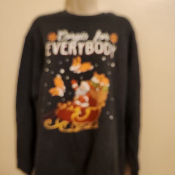 Ugly Christmas shirt " Corgi's for everybody" Santa Sleigh  Size Large - Picture 1 of 6